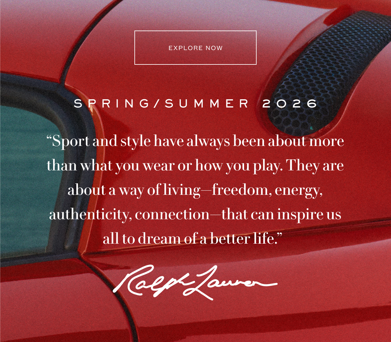 EXPLORE NOW SPRING/SUMMER 2026 