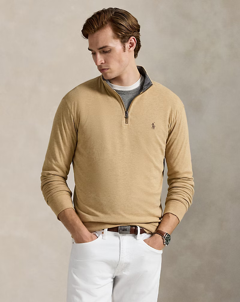 Luxury Jersey Quarter-Zip Pullover