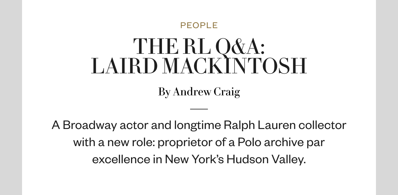The RL Q&A: Laird Mackintosh