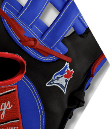 Blue Jays Icon Embroidery on Custom Glove Builder