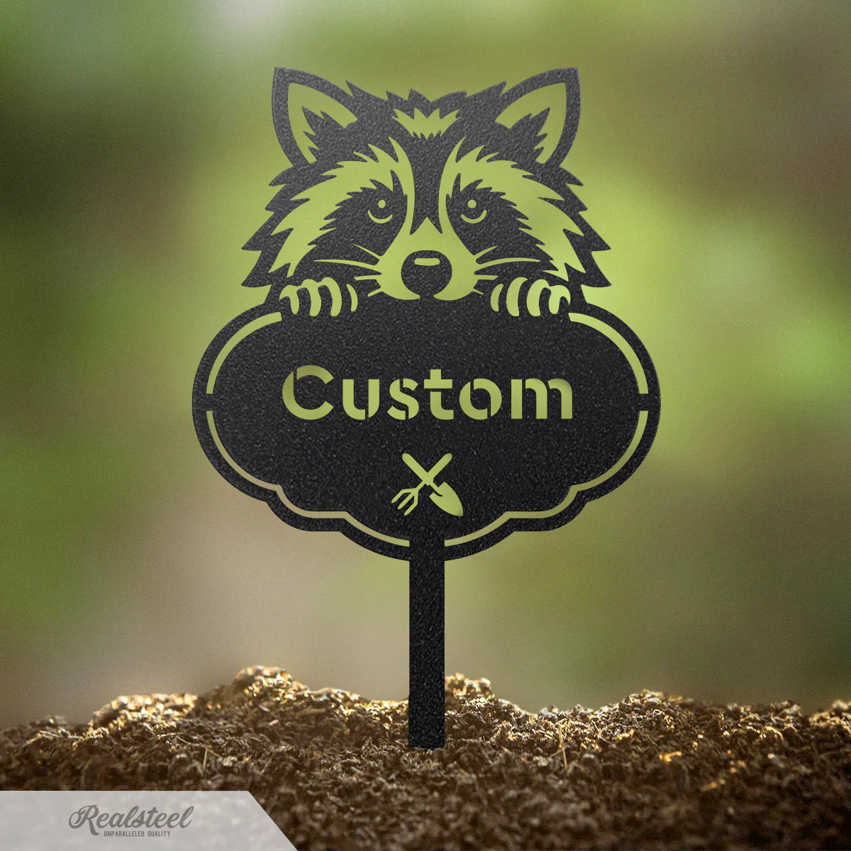 Image of Custom Rocky the Raccoon Seed & Plant Markers