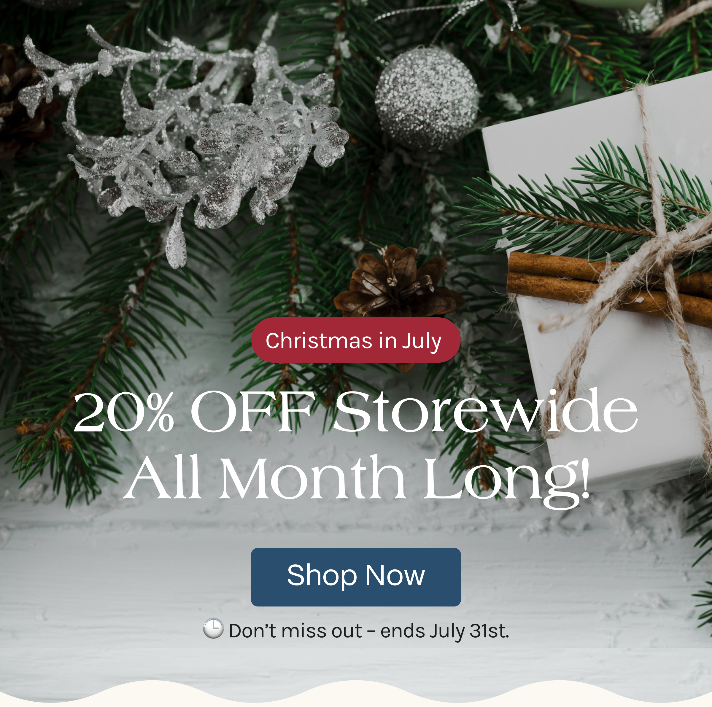 Christmas in July Is Here! 20% Off Sitewide 