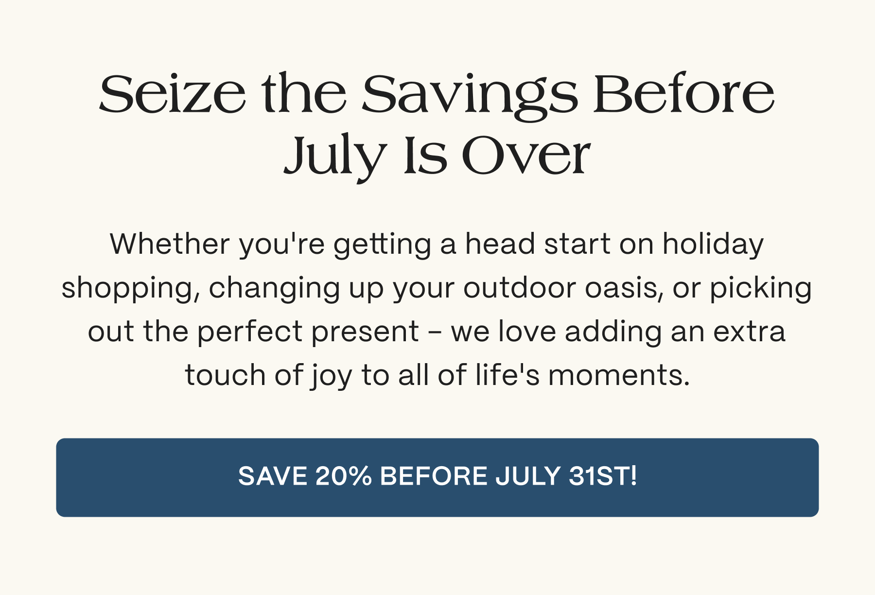 SAVE 20% OFF
