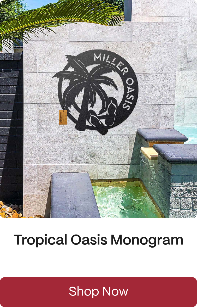 Tropical Oasis Monogram