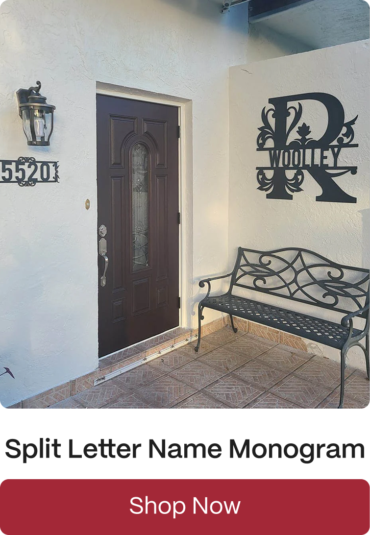 Split Letter Name Monogram