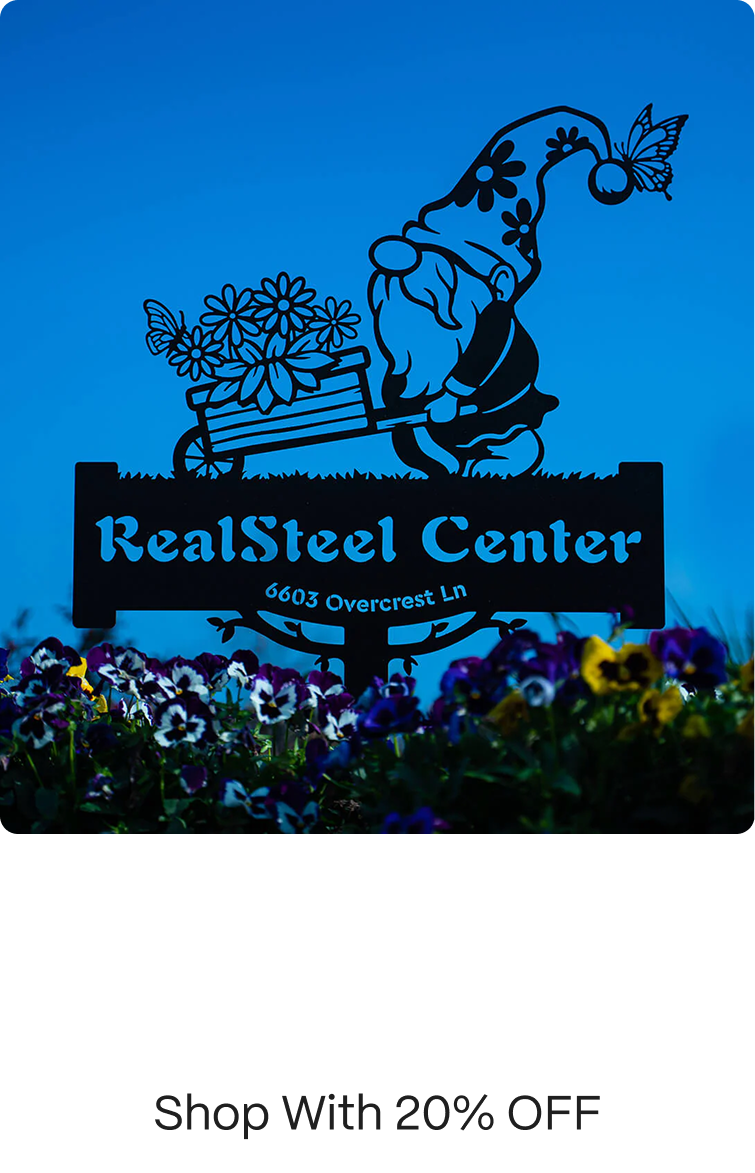 Garden Gnome Monogram Yard Sign