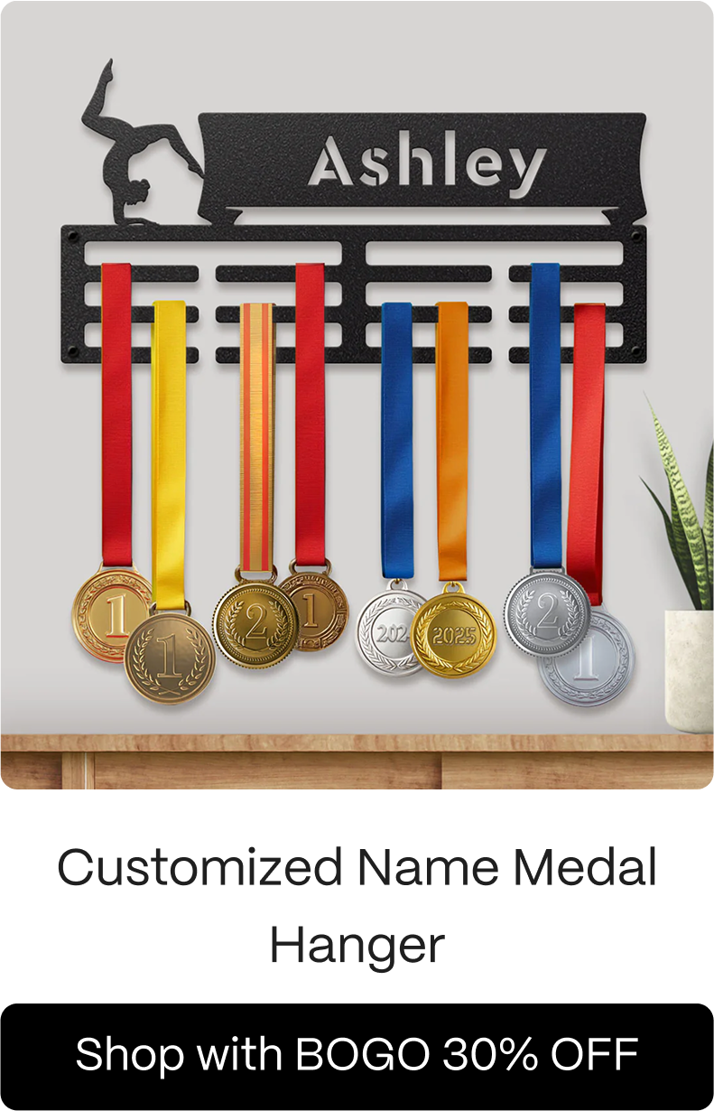 Customized Name Medal Hanger
