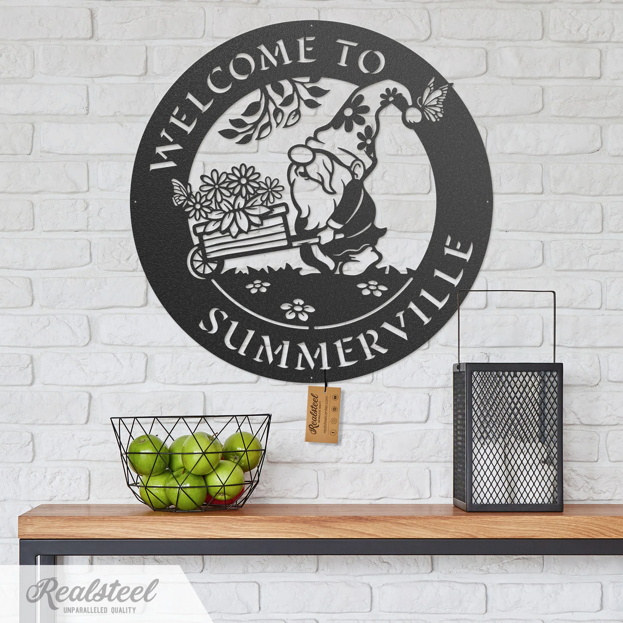 Image of Garden Gnome Monogram Wall Art