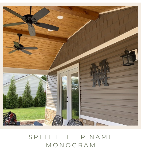 Split Letter Name Monogram