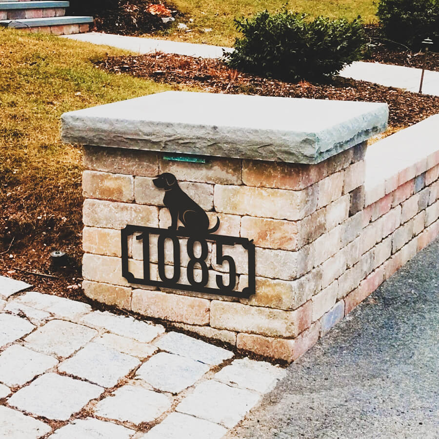 Image of Labrador Home Number Monogram