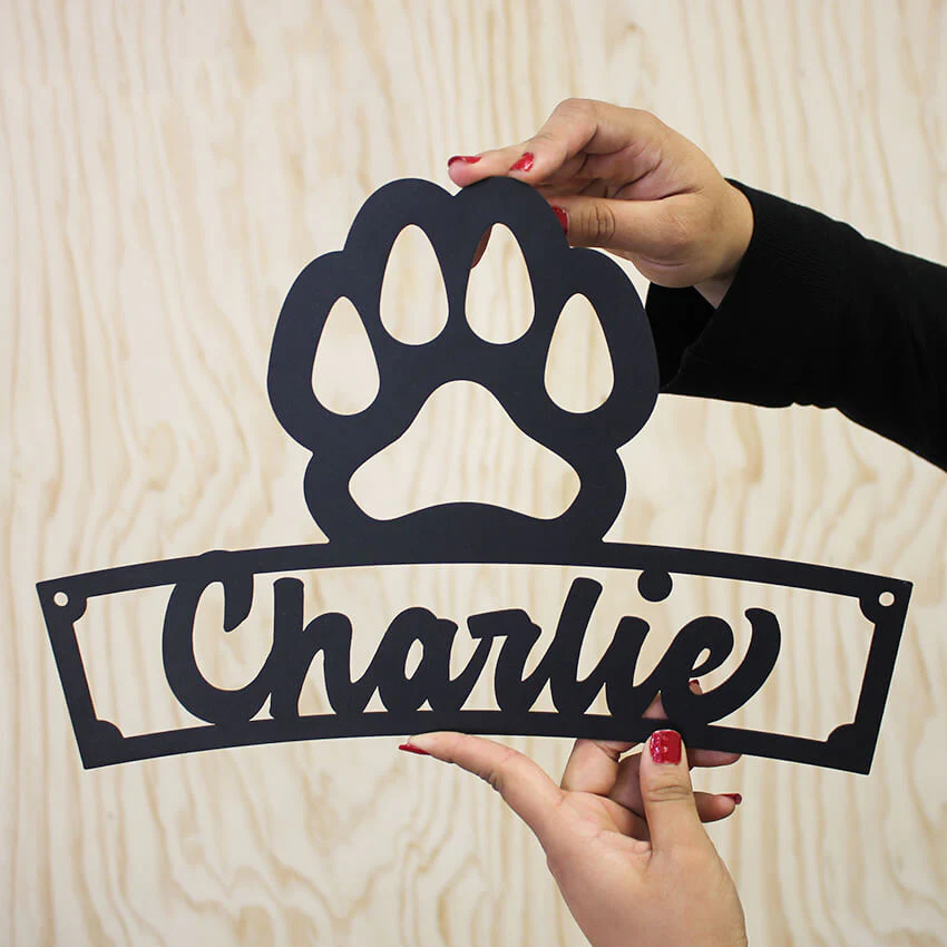 Image of Personalized Dog Paw Sign