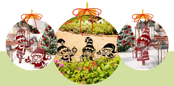 Garden Art - Christmas Elves 3 Pack