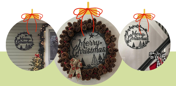 Merry Christmas Holiday Steel Sign