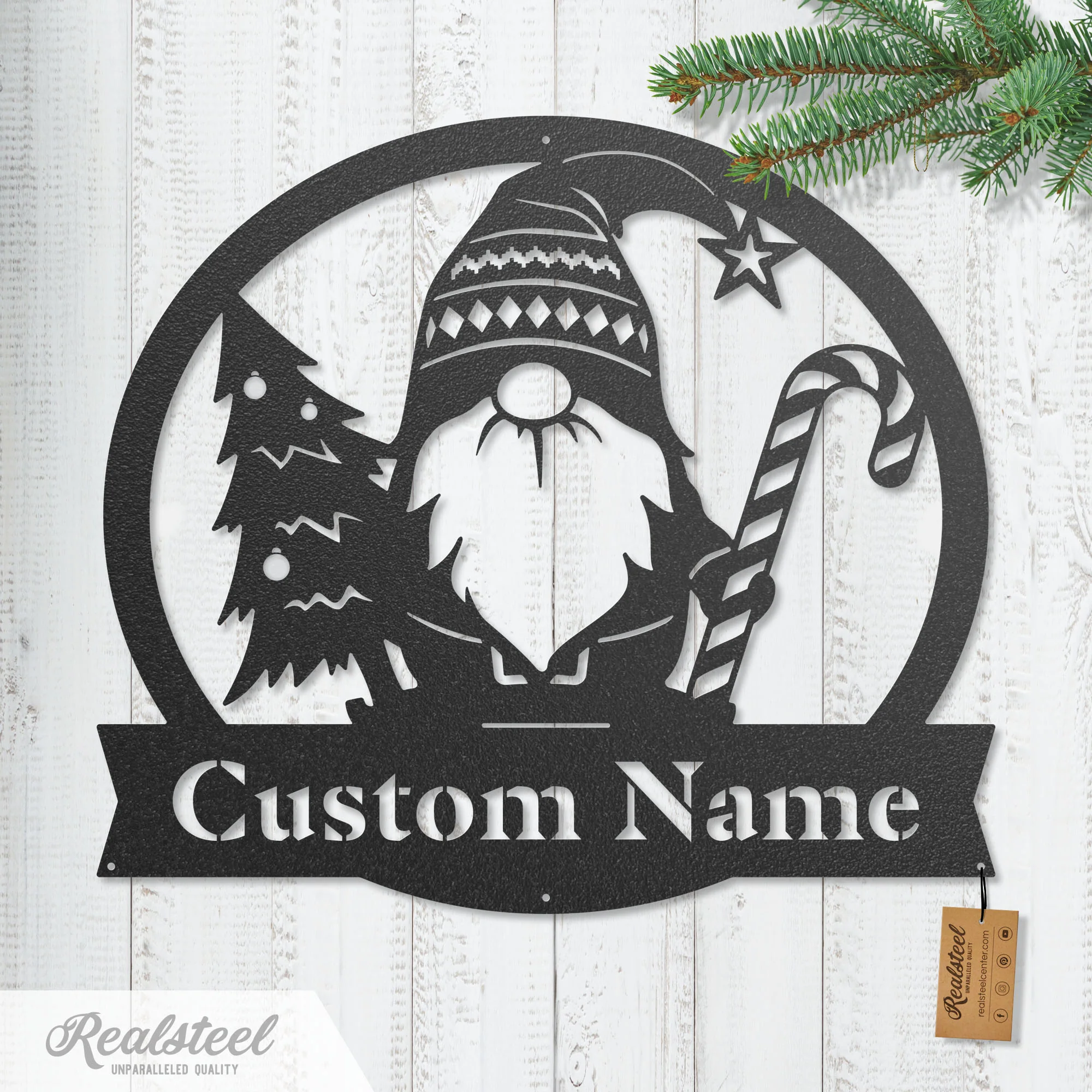 Image of Christmas Gnome Monogram Wall Art