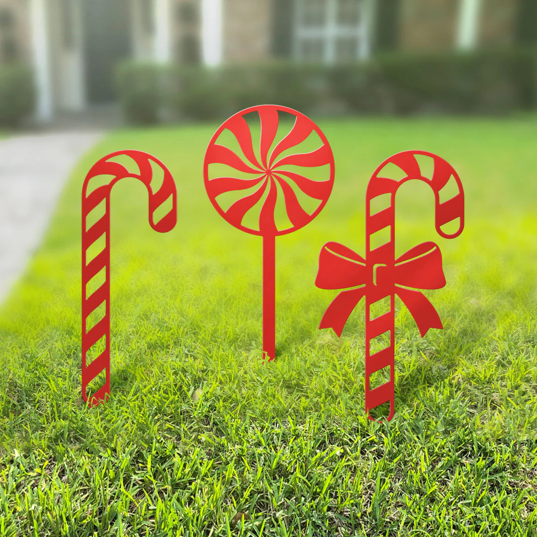 Image of Christmas Candy Cane Stakes