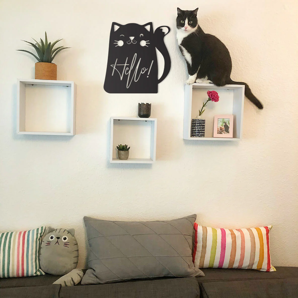 Image of Hello Cat Wall Art