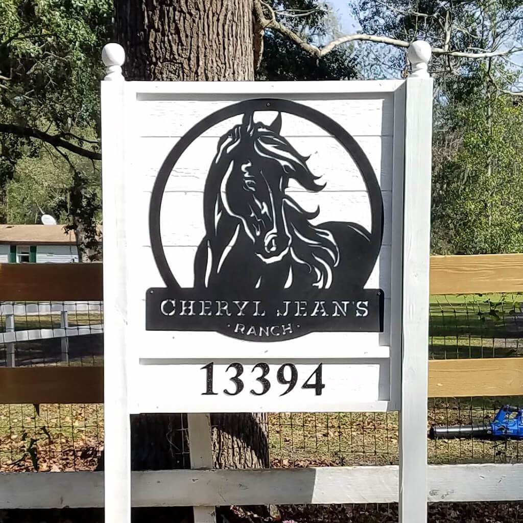 Image of Personalized Horse Ranch Sign