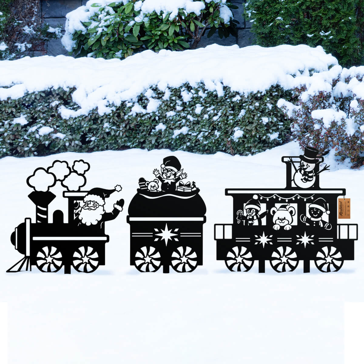 Image of Garden Art - Santa Train Set