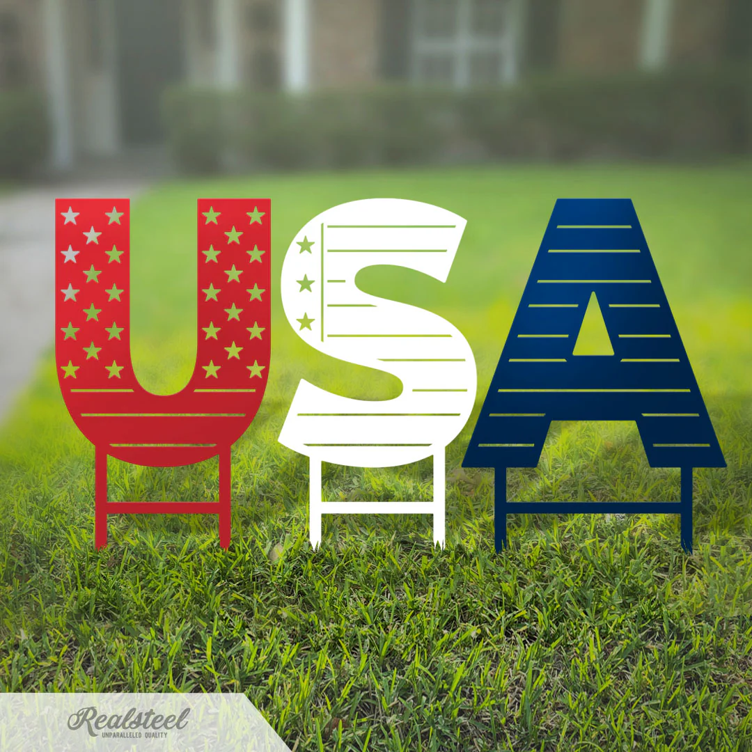 Image of USA Patriotic Yard Stakes
