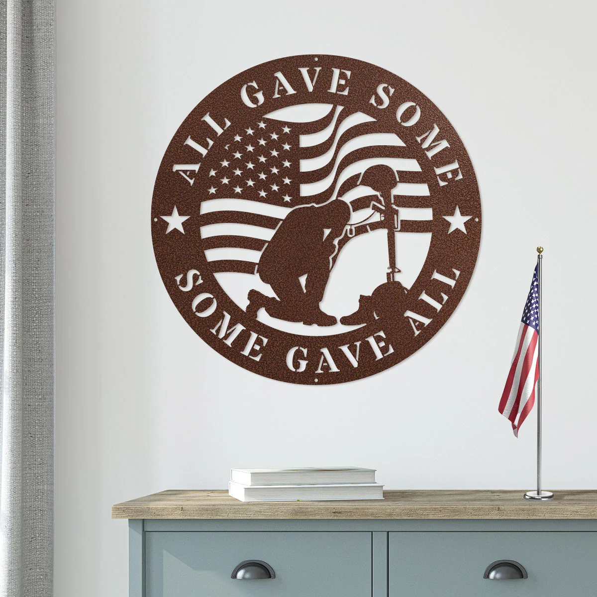 Image of All Gave Some, Some Gave All Metal Memorial Sign