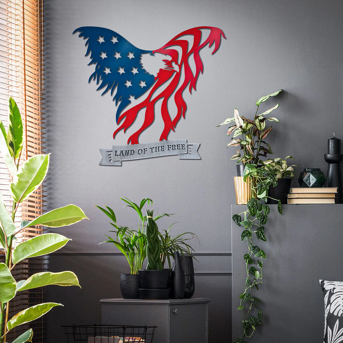 Image of American Flag Eagle Wall Art