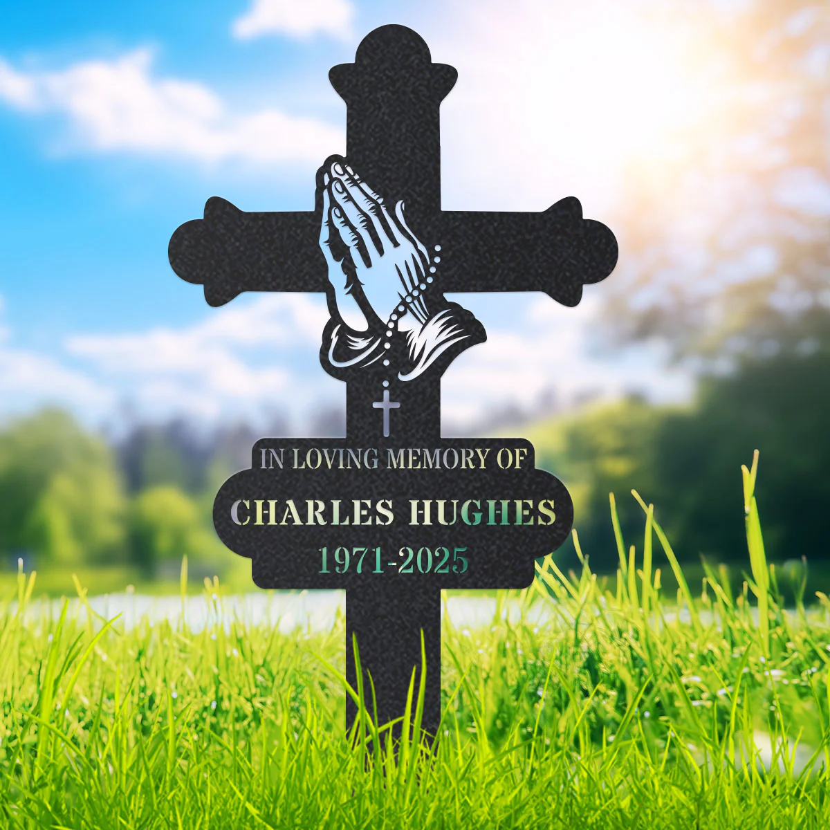Image of Praying Hands Memorial Stake