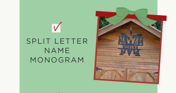 Split Letter Name Monogram