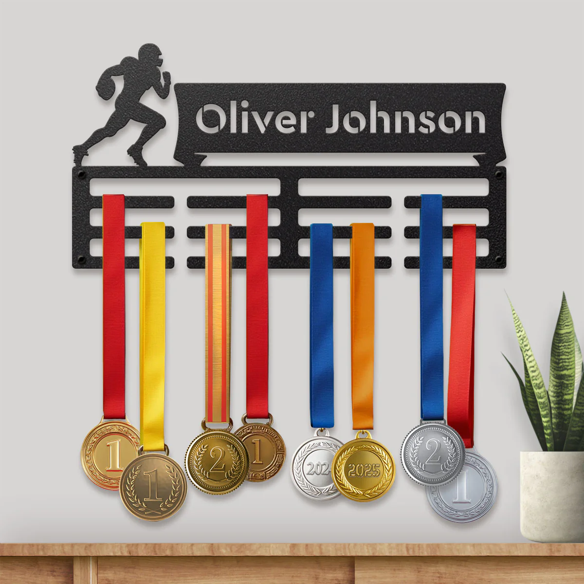 Image of Customized Name Medal Hanger