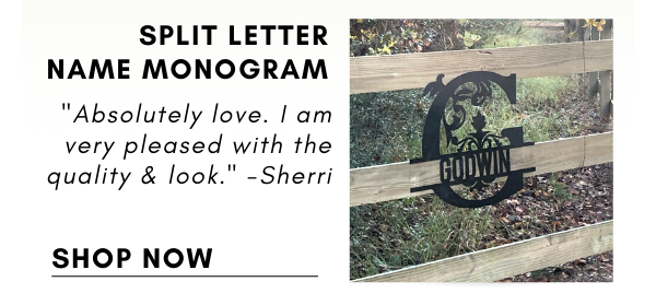 Split Letter Name Monogram
