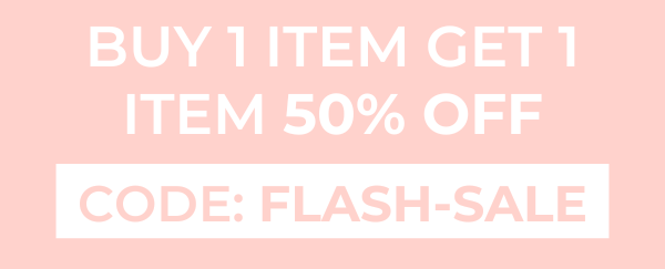 Buy 1 item Get 1 item 50% off