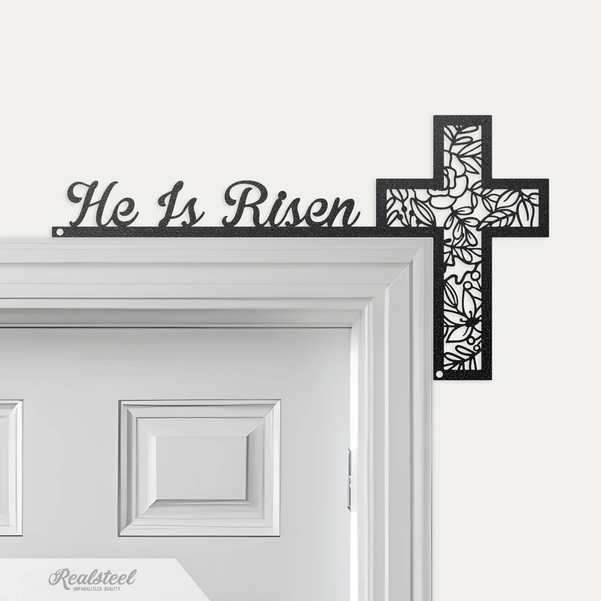 Image of He Is Risen Easter Door Corner Decor