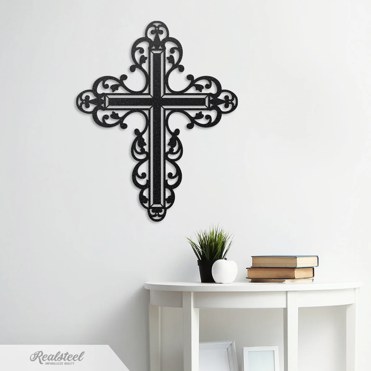 Image of Floral Cross Wall Art