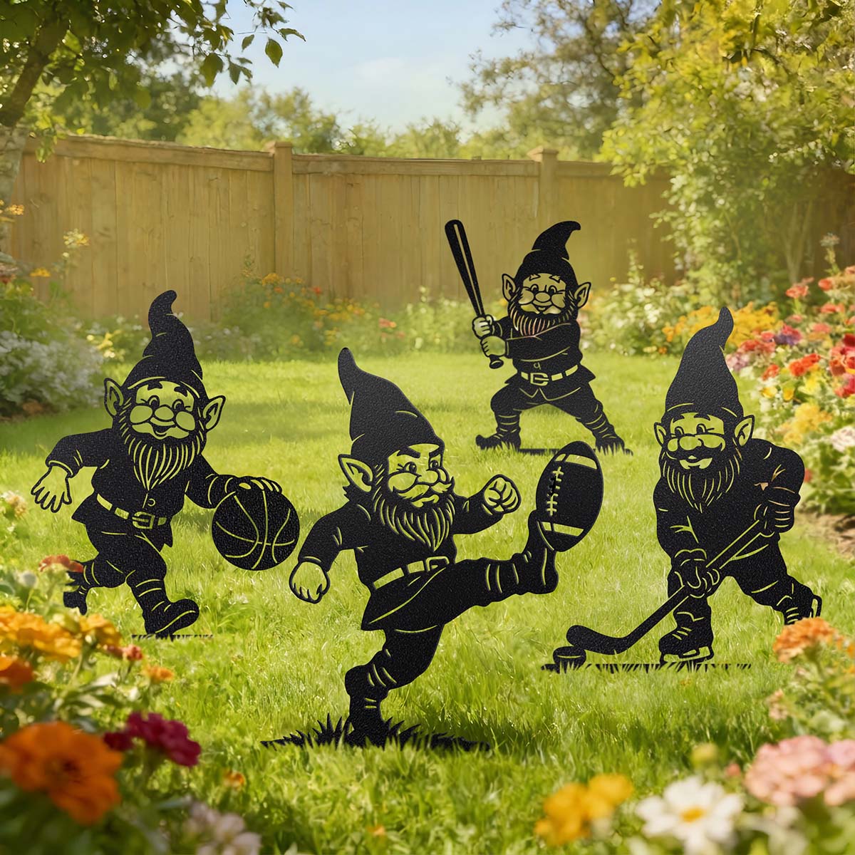 Image of Garden Sports Gnome Yard Set - 4 Pack