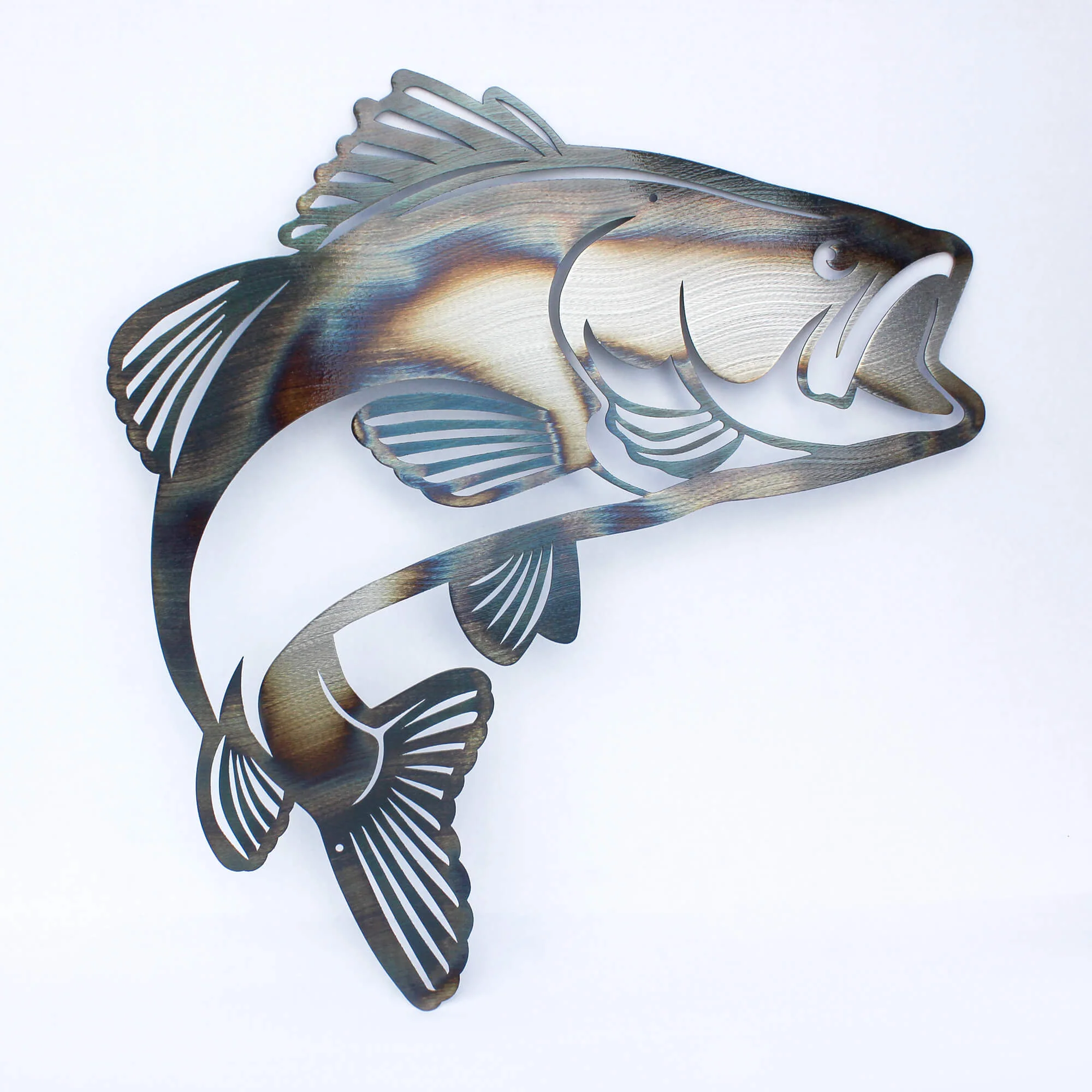 Image of Jumping Bass Metal Wall Art