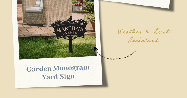 Garden Monogram Yard Sign