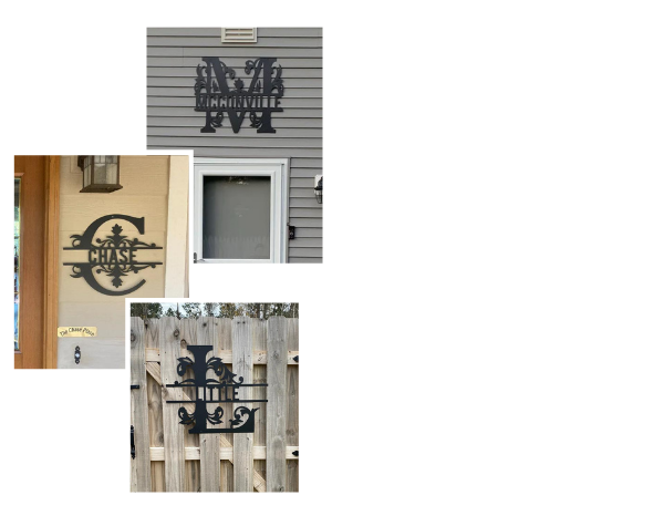 Split Letter Name Monogram