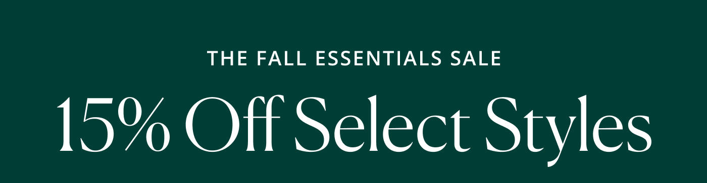 The Fall Essentials Sale
