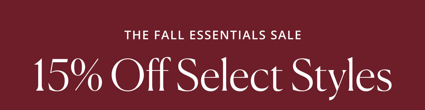 The Fall Essentials Sale
