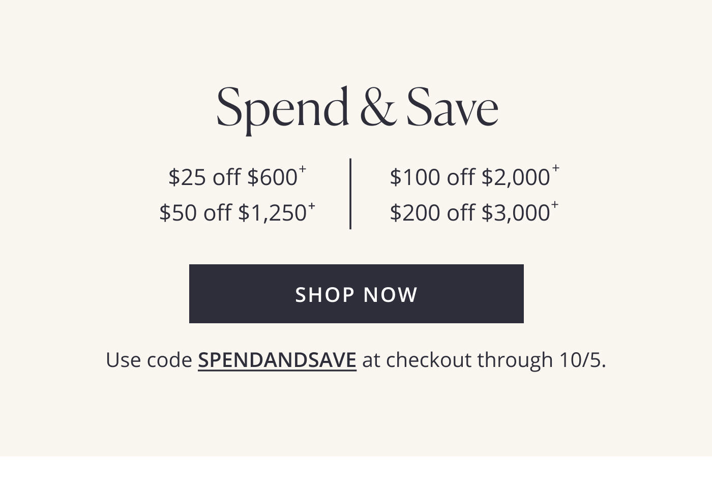 SPEND & SAVE