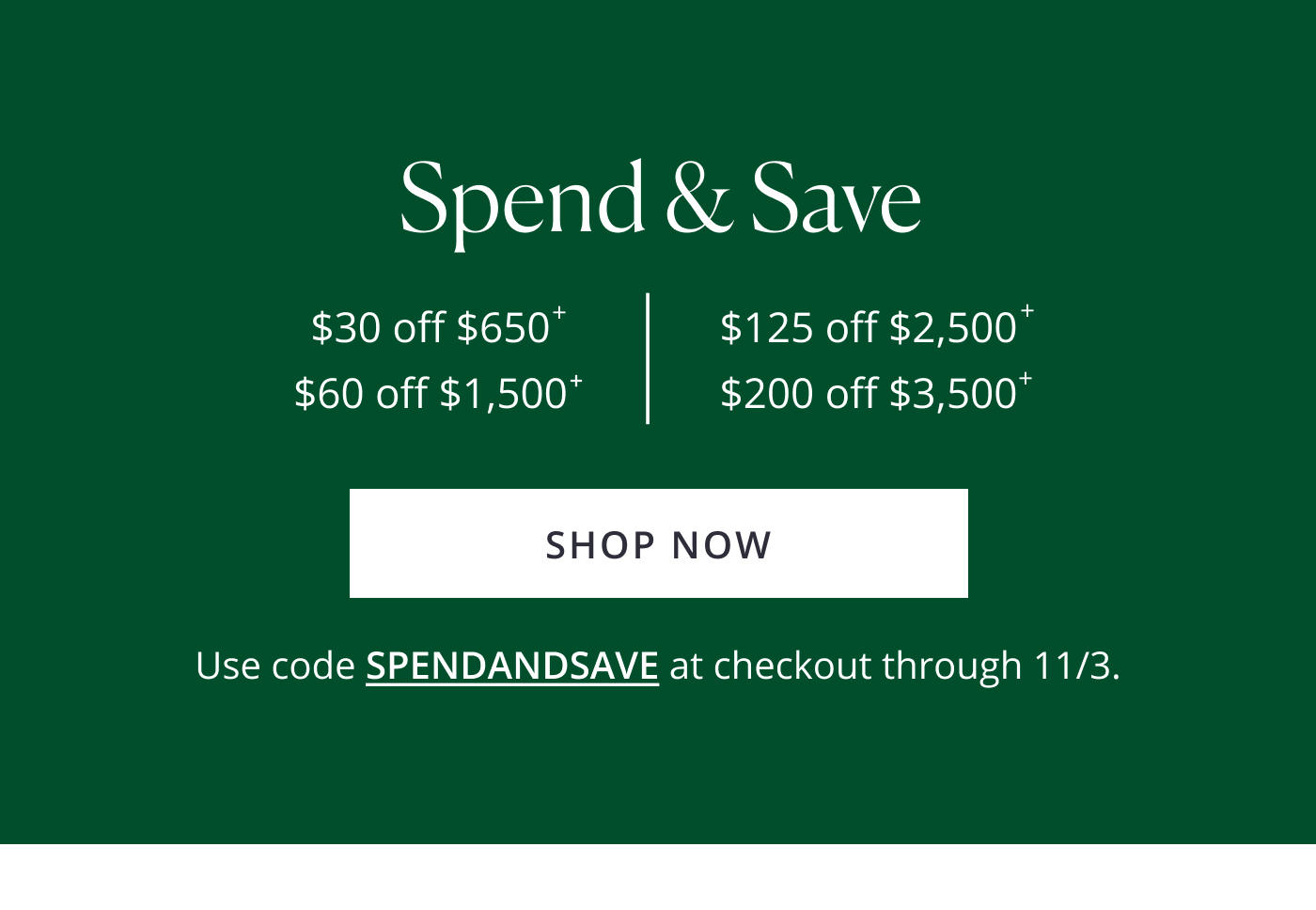 SPEND & SAVE