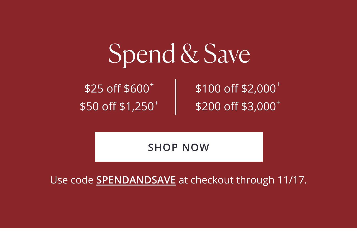SPEND & SAVE