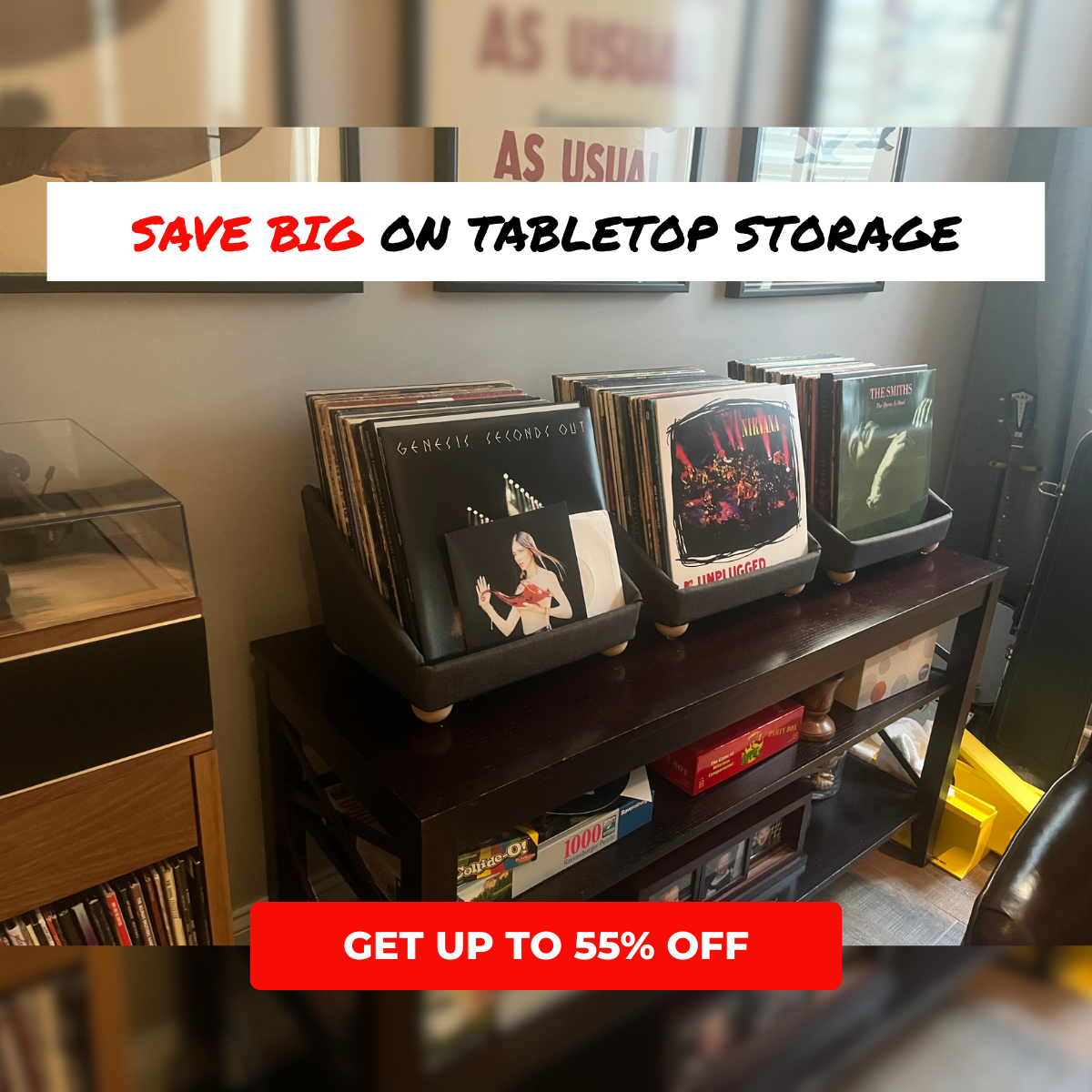 SAVE BIG ON TABLETOP STORAGE - GET UP TO 55% OFF