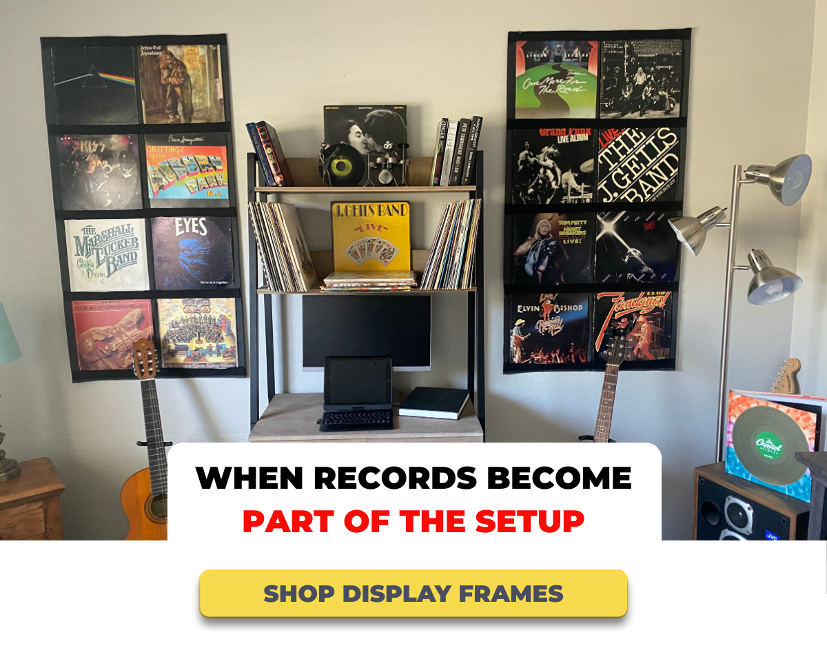 WHEN RECORDS BECOME PART OF THE SETUP - SHOP DISPLAY FRAMES