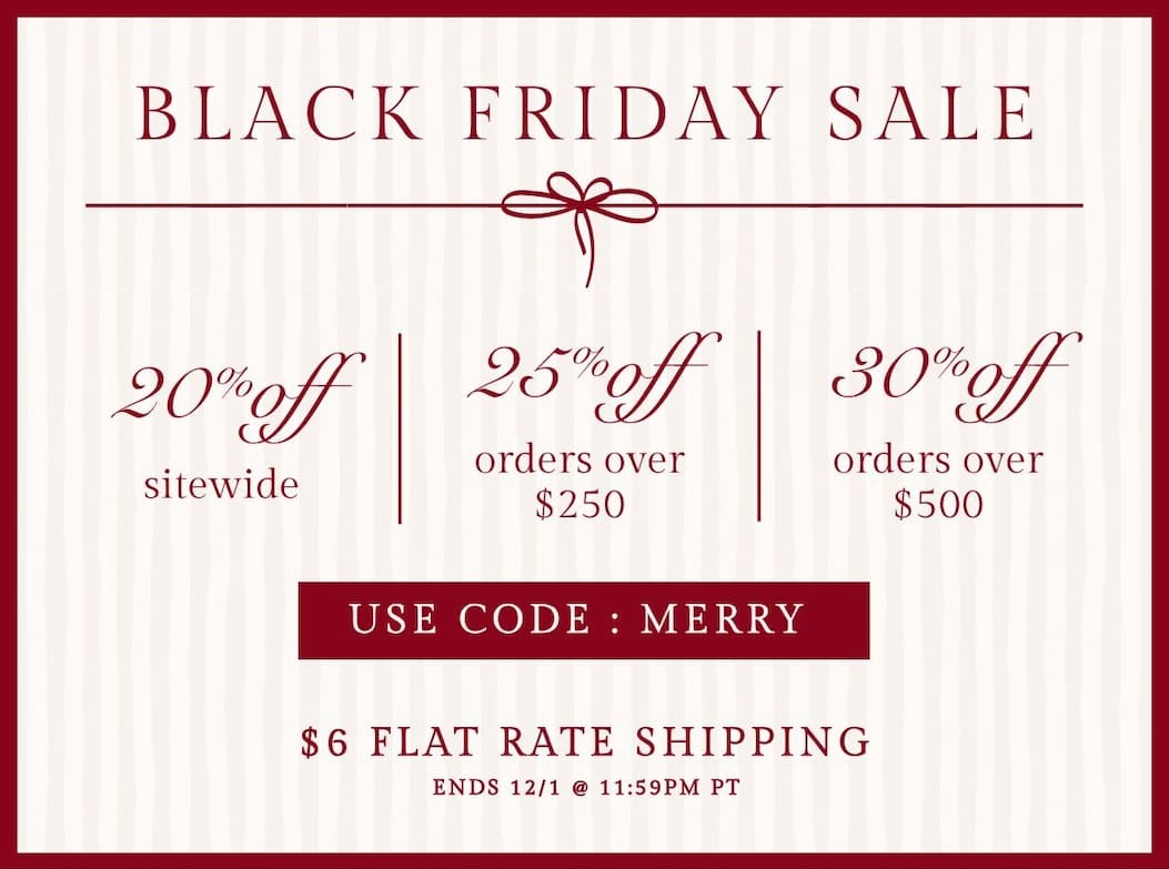 Black Friday Sale. Use Code: Merry.