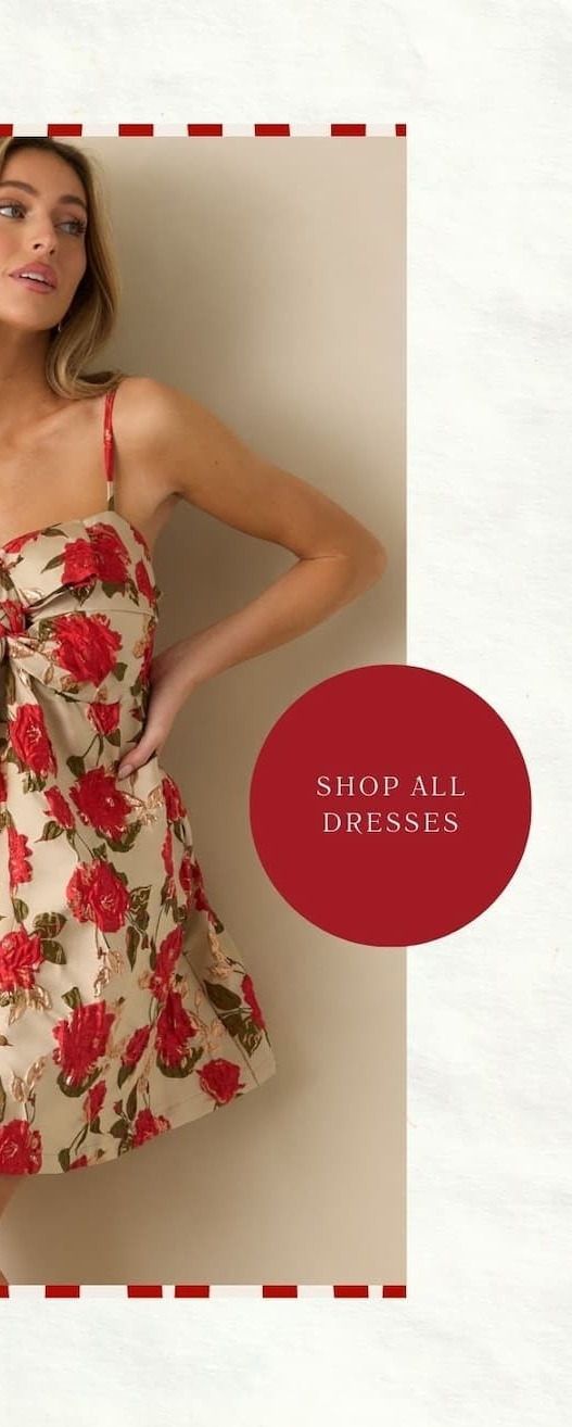 Button: 'Shop All Dresses.'