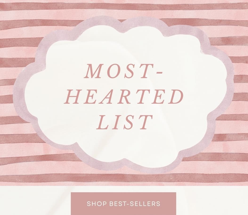 'Most-Hearted List.' Button: 'Shop Best-Sellers.'