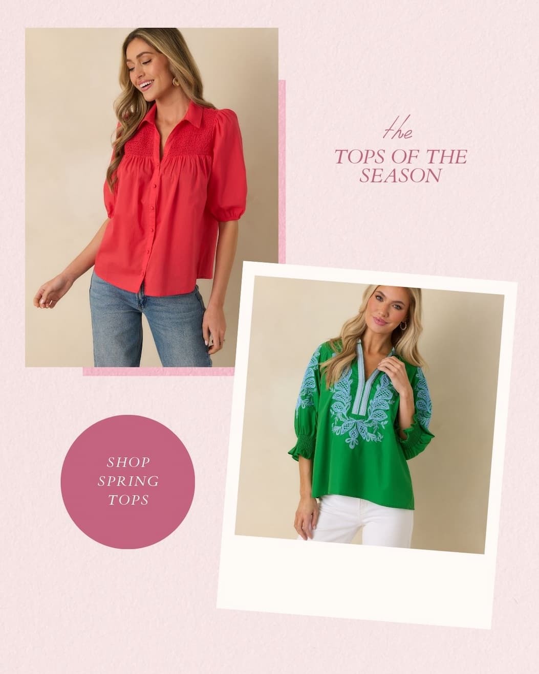 The Tops of the Season. Shop Spring Tops.