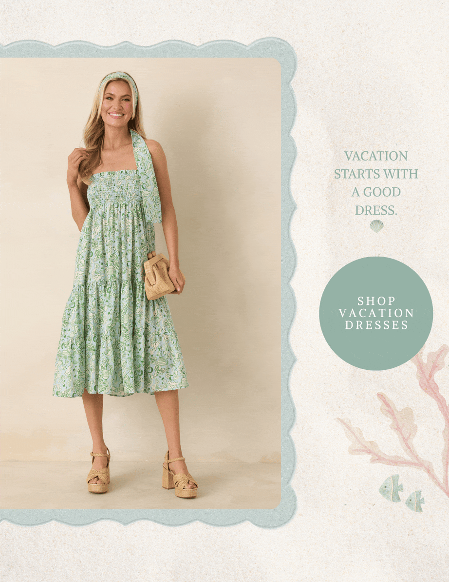 Vacation starts with a good dress. Shop vacation dresses.