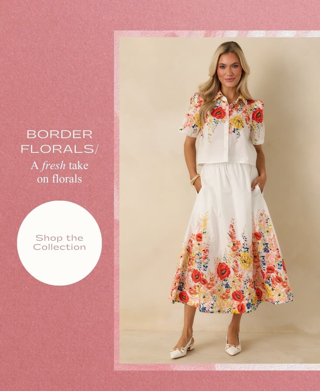 Border Florals/ A fresh take on florals. Shop the collection.