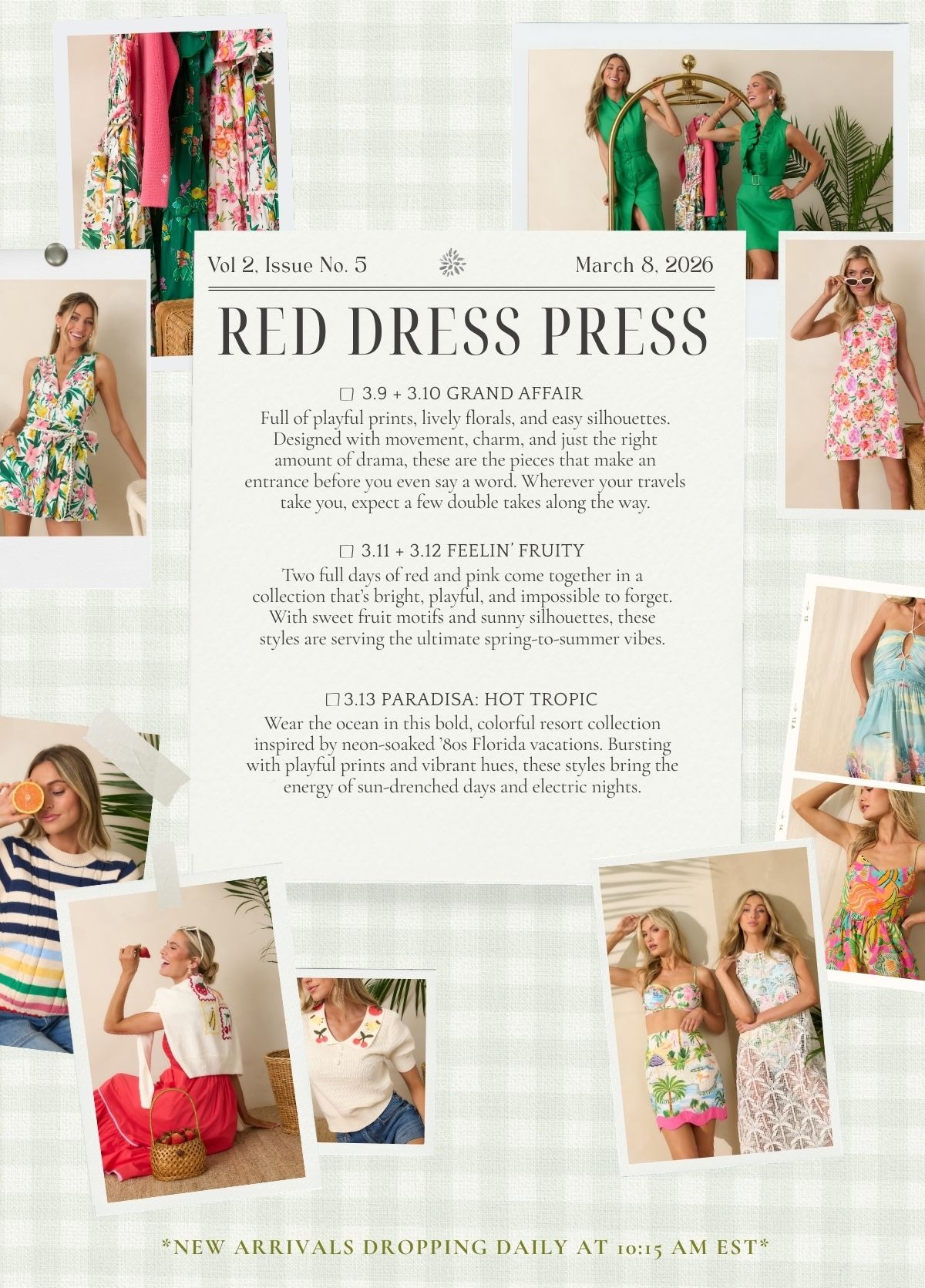 Red Dress Press. New Arrivals Dropping Daily at 10:15 AM EST.